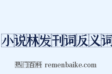 小说林发刊词反义词是什么意思的图片